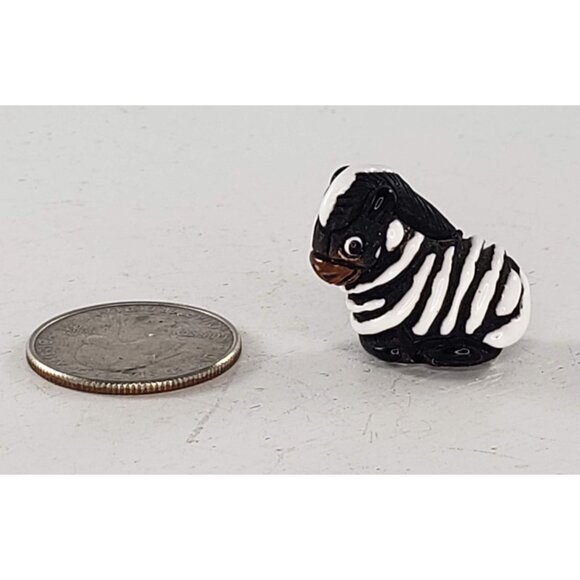 Peru Clay Baby Zebra Foal Miniature Figurine - Picture 1 of 6